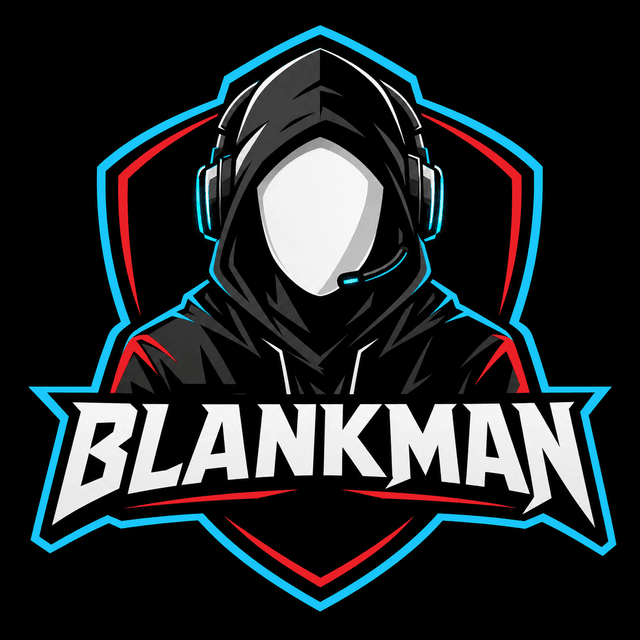 Blankman Gaming hooded streamer logo